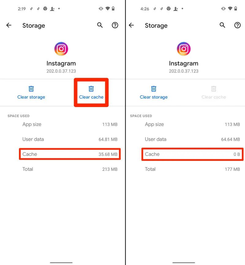 How to Clear Instagram Cache