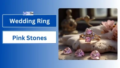 Wedding Ring with Pink Stones