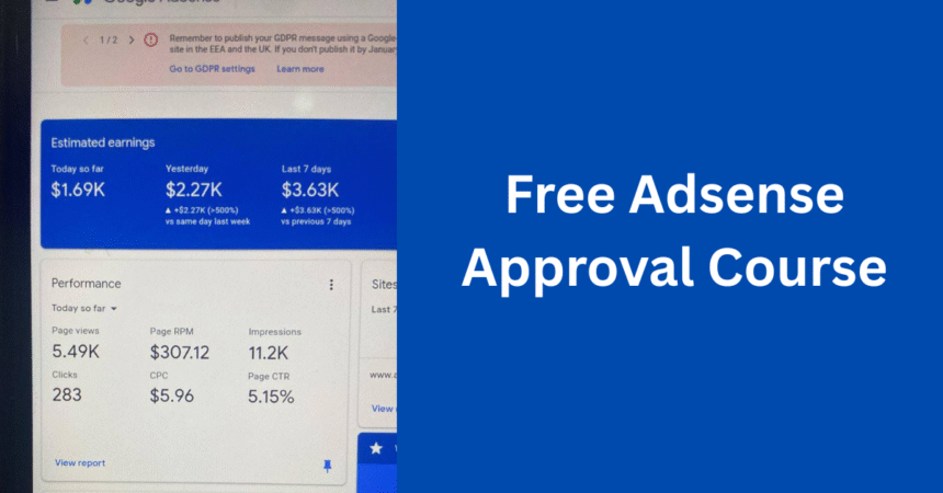 Free Adsense Approval Course